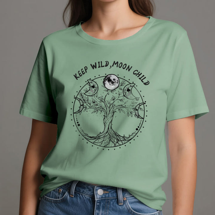 T-shirts Olivenorma « KEEP WILD, MOON CHILD » Arbre de vie Phases de lune - image 18
