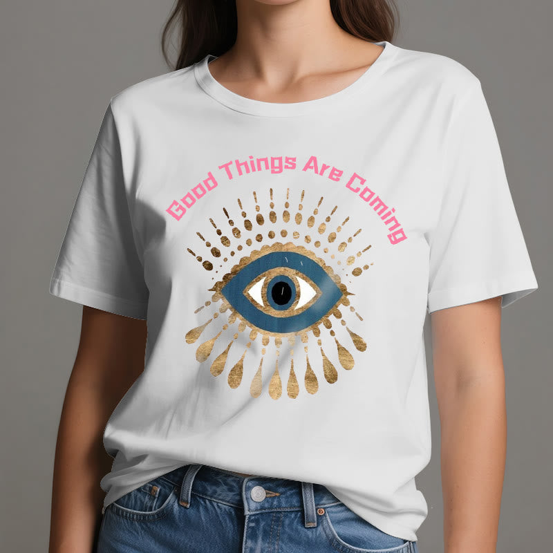 T-shirt Olivenorma « LES BONNES CHOSES ARRIVENT » EVIL EYE - image 6