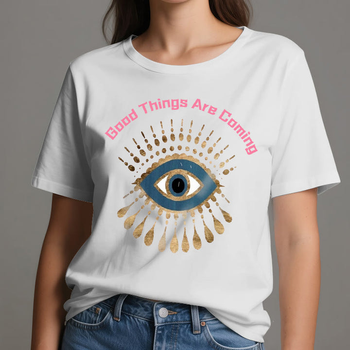 T-shirt Olivenorma « LES BONNES CHOSES ARRIVENT » EVIL EYE - image 6