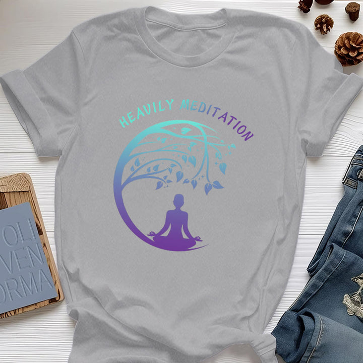 T-shirt de yoga Olivenorma « MÉDITATION FORTE » Arbre de Vie  - Gris - 2XL - image 8