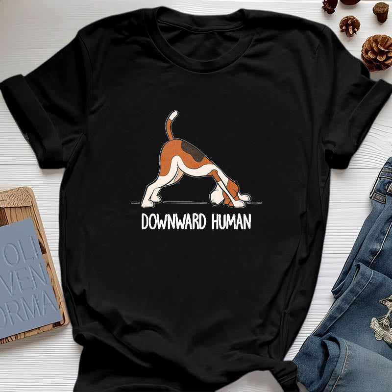 T-shirt de yoga humain descendant Olivenorma