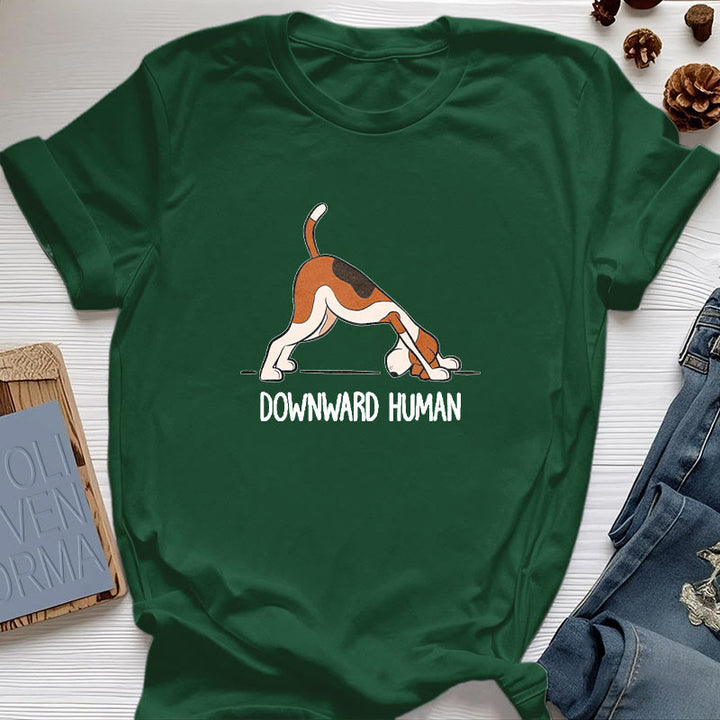 T-shirt de yoga humain descendant Olivenorma