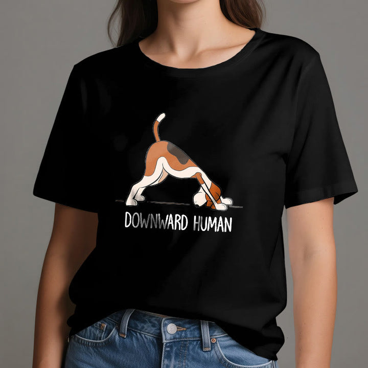 T-shirt de yoga humain descendant Olivenorma