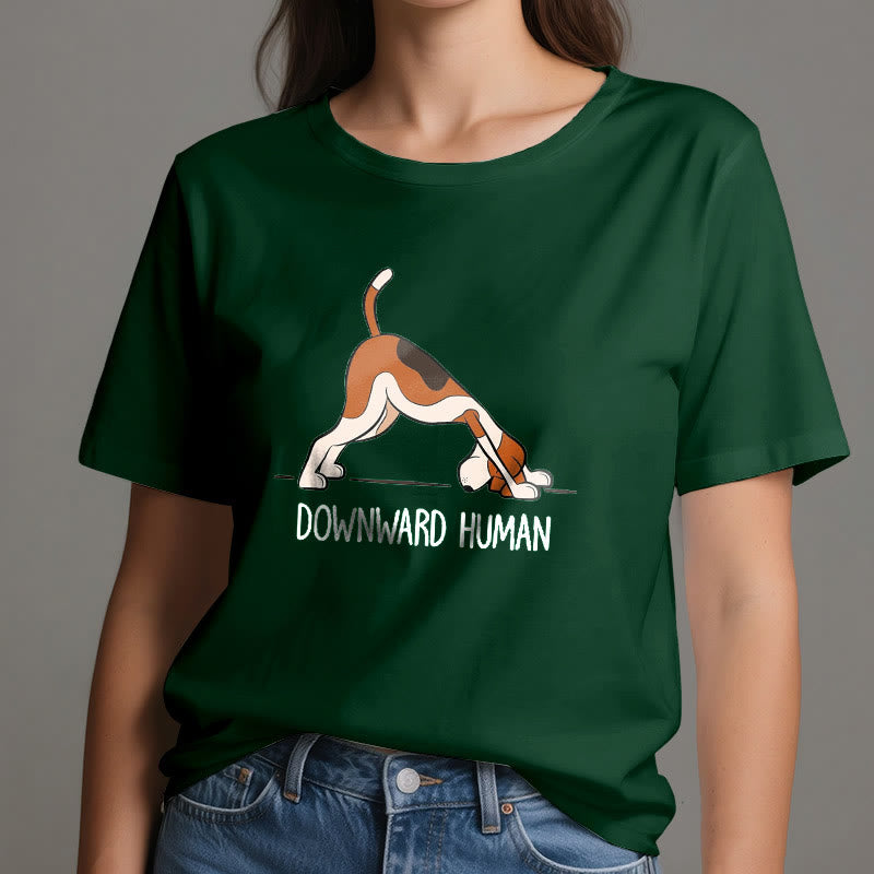 T-shirt de yoga humain descendant Olivenorma