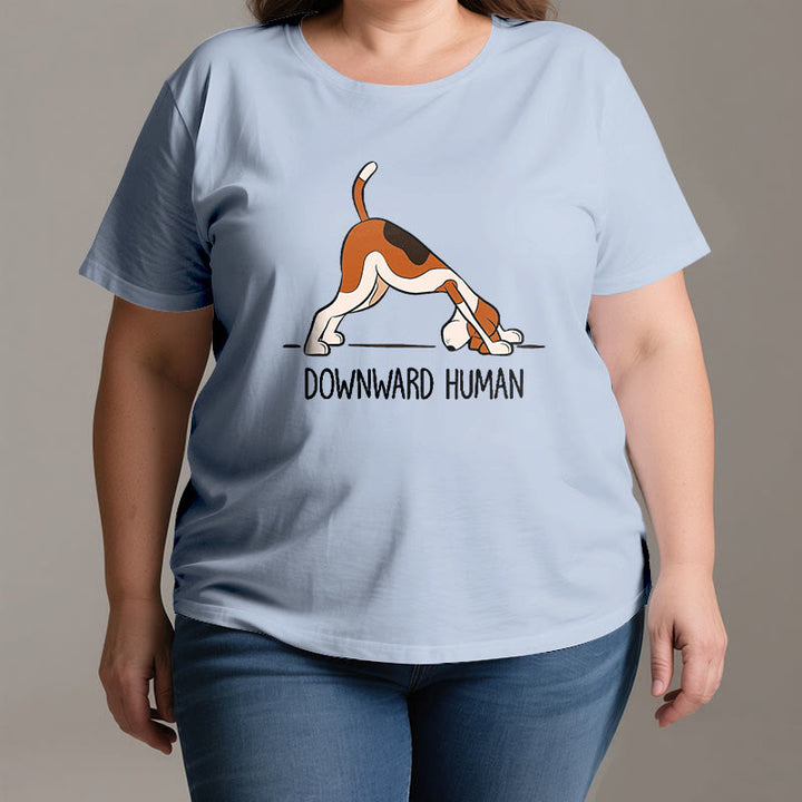 T-shirt de yoga humain descendant Olivenorma