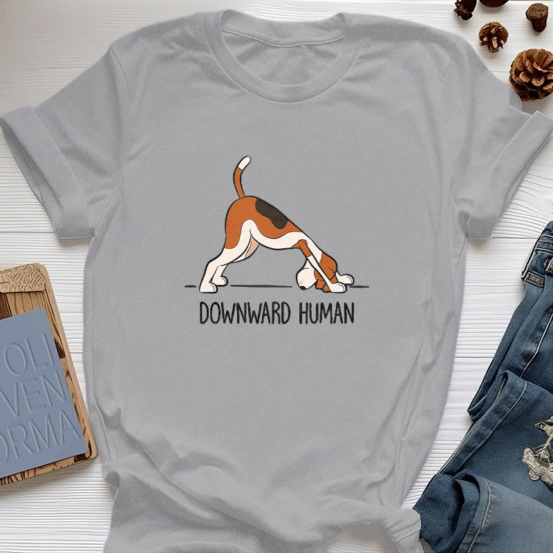 T-shirt de yoga humain descendant Olivenorma