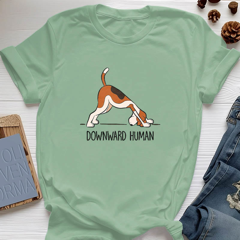 T-shirt de yoga humain descendant Olivenorma