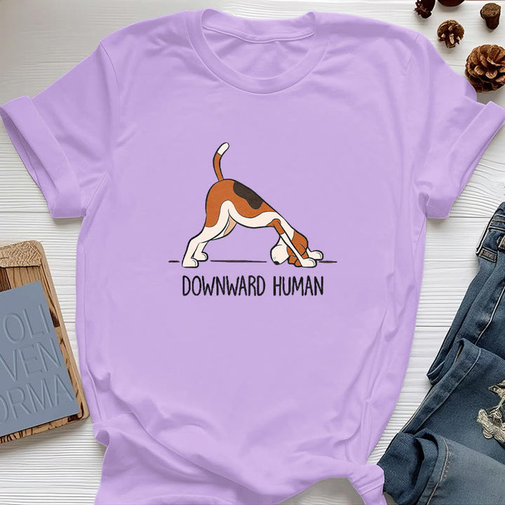 T-shirt de yoga humain descendant Olivenorma - Violet - 2XL - image 14