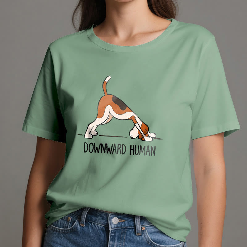 T-shirt de yoga humain descendant Olivenorma
