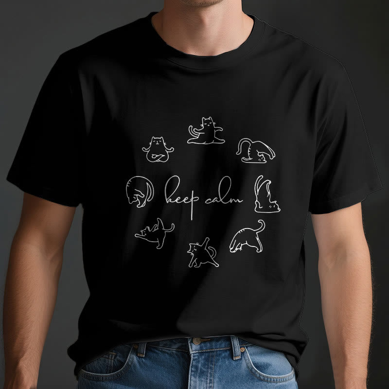 T-shirt de yoga Olivenorma avec un chat mignon et drôle