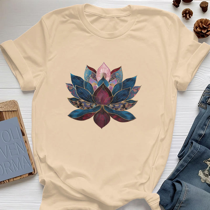 Olivenorma Fleur de Lotus Bouddhisme Zen T-Shirt - Jaune - 2XL - image 8