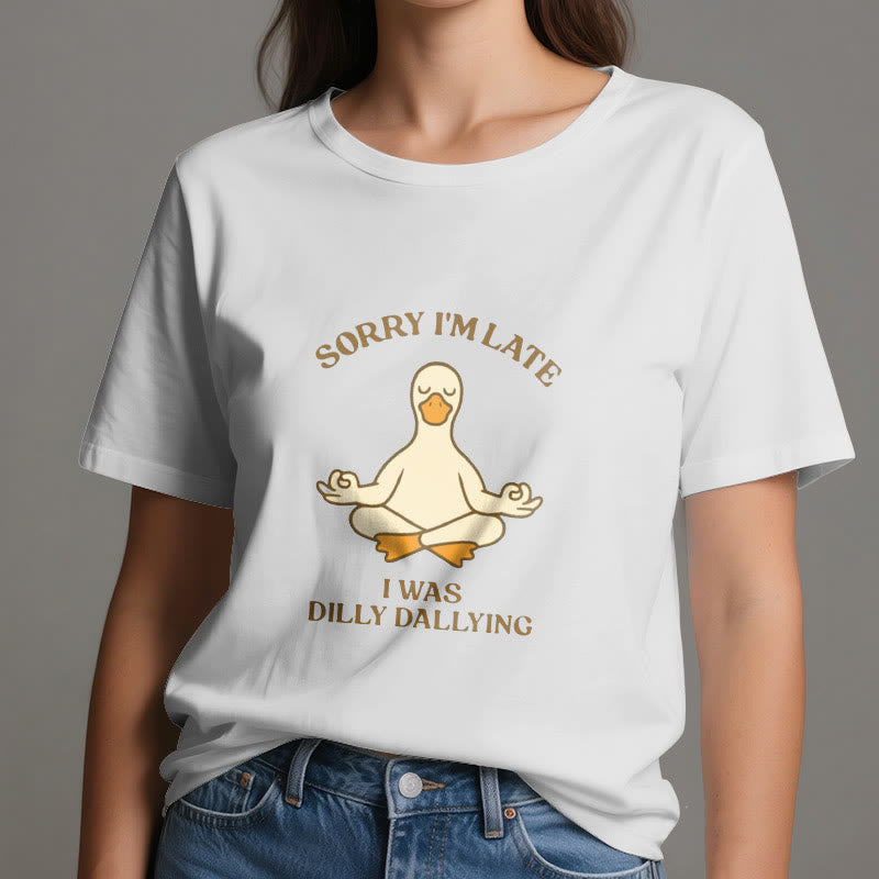 T-shirt Olivenorma « Désolé, je suis en retard, j'ai traîné les pieds » - image 1