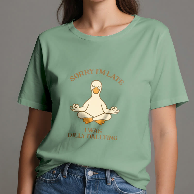 T-shirt Olivenorma « Désolé, je suis en retard, j'ai traîné les pieds » - image 38