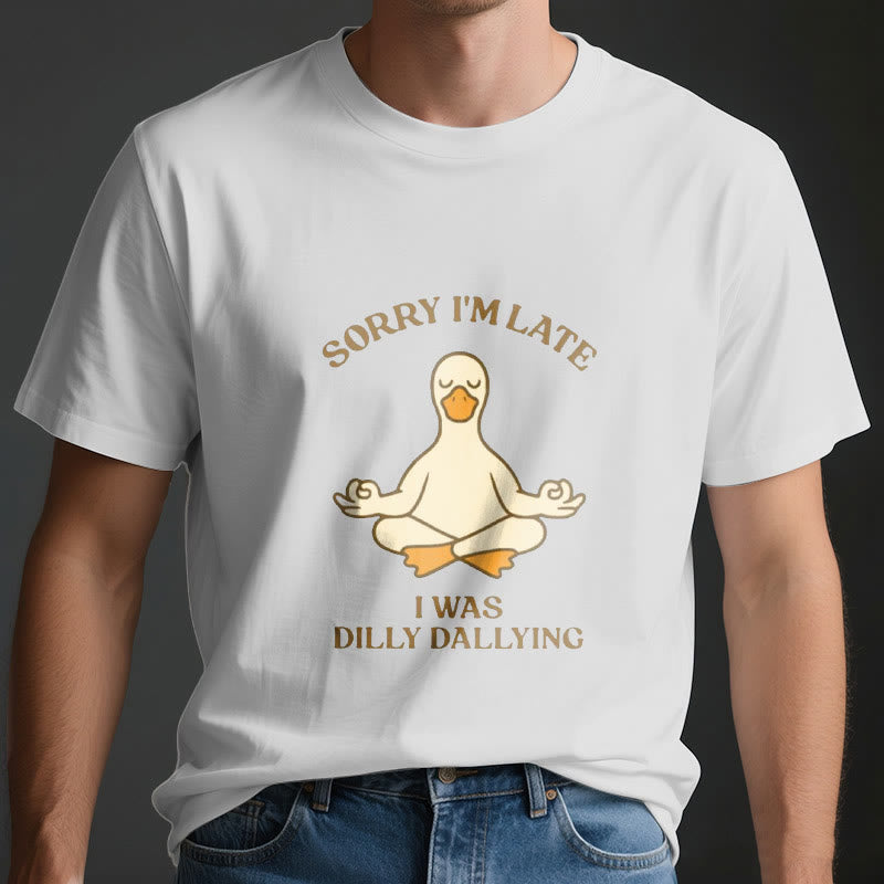 T-shirt Olivenorma « Désolé, je suis en retard, j'ai traîné les pieds » - image 3