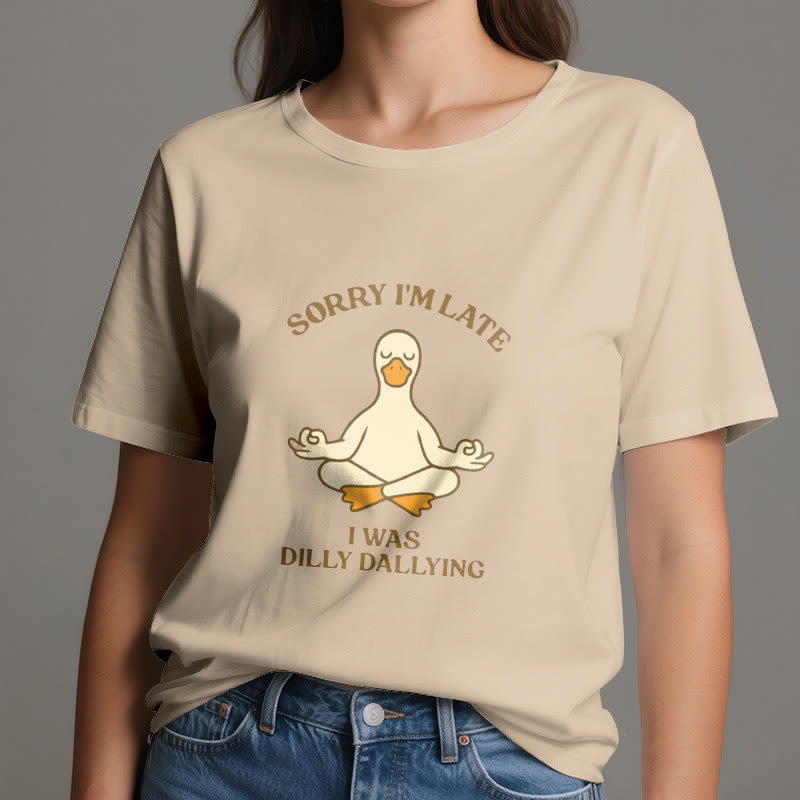T-shirt Olivenorma « Désolé, je suis en retard, j'ai traîné les pieds » - image 18