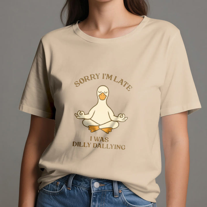 T-shirt Olivenorma « Désolé, je suis en retard, j'ai traîné les pieds » - image 18