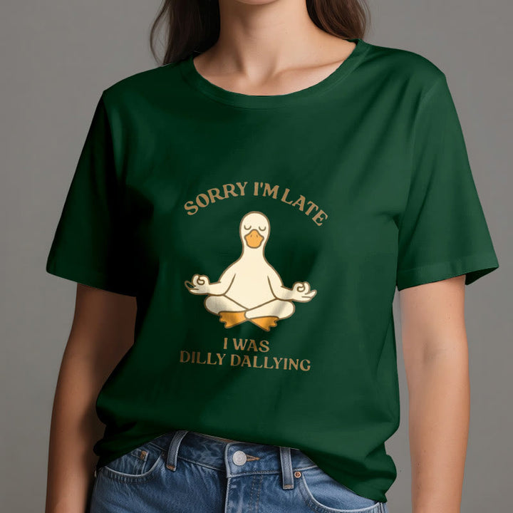 T-shirt Olivenorma « Désolé, je suis en retard, j'ai traîné les pieds » - image 43