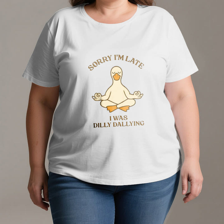 T-shirt Olivenorma « Désolé, je suis en retard, j'ai traîné les pieds » - image 2