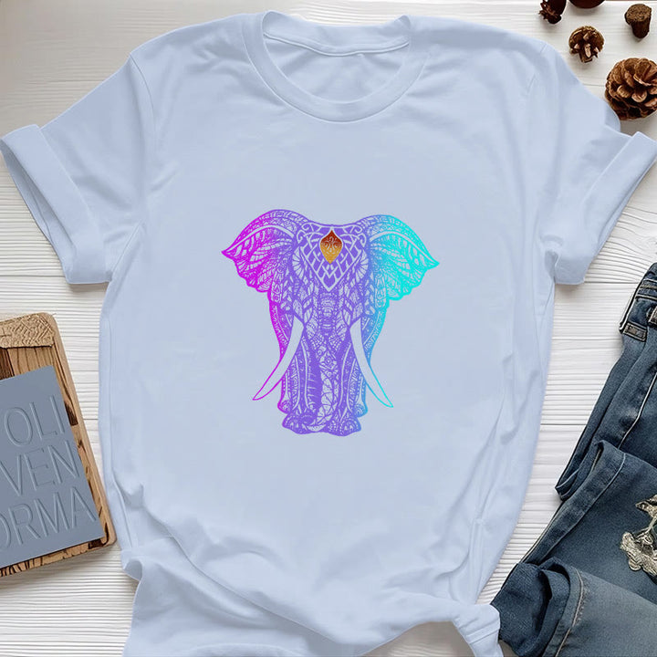 T-shirt de yoga Olivenorma Mandala Elephant - Bleu - 2XL - image 10