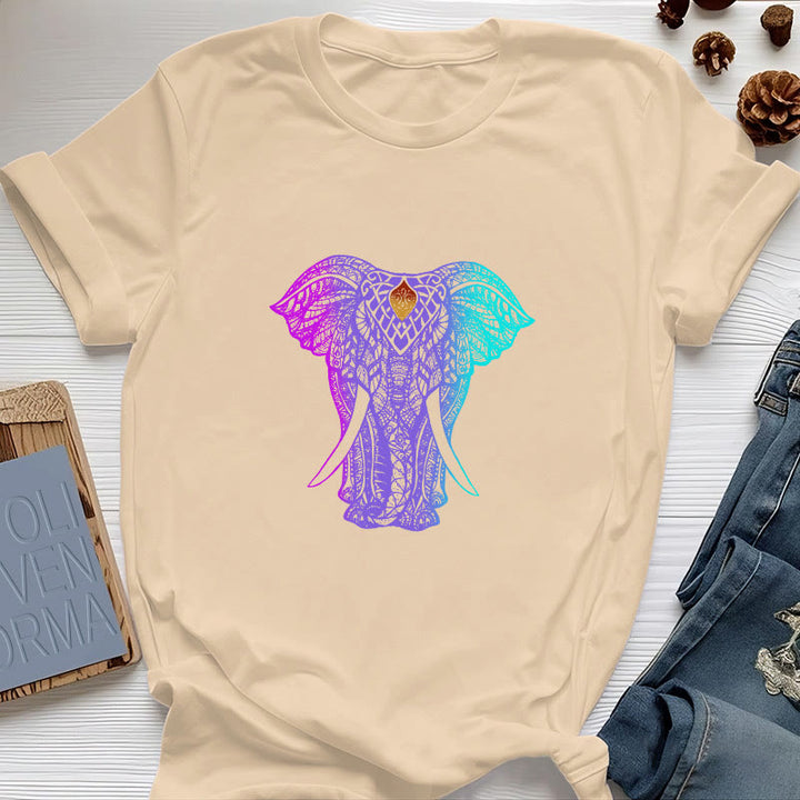 T-shirt de yoga Olivenorma Mandala Elephant - Jaune - 2XL - image 8