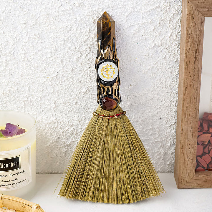 Prisme de pierre précieuse naturelle Olivenorma , décoration de balai de sorcière Chakra - Œil de tigre - image 10