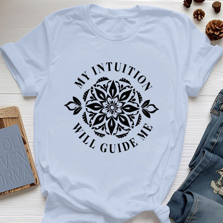 T-shirt fleuri Olivenorma « Mon intuition me guidera » - Bleu - 2XL - image 11