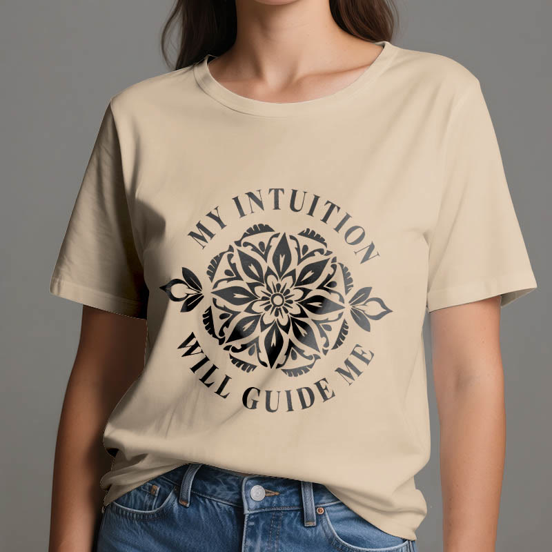 T-shirt fleuri Olivenorma « Mon intuition me guidera » - image 1