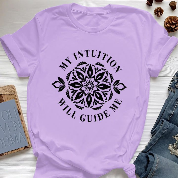 T-shirt fleuri Olivenorma « Mon intuition me guidera » - Violet - 2XL - image 15