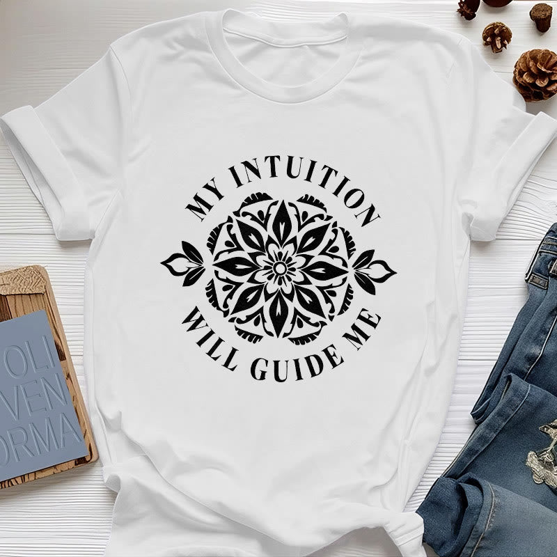 T-shirt fleuri Olivenorma « Mon intuition me guidera » - Blanc - 2XL - image 5