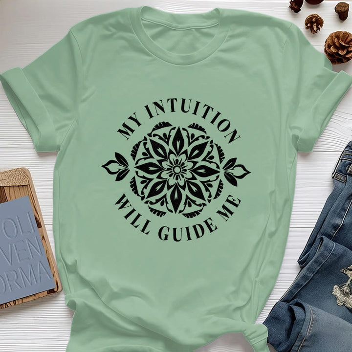 T-shirt fleuri Olivenorma « Mon intuition me guidera » - Vert clair - 2XL - image 17