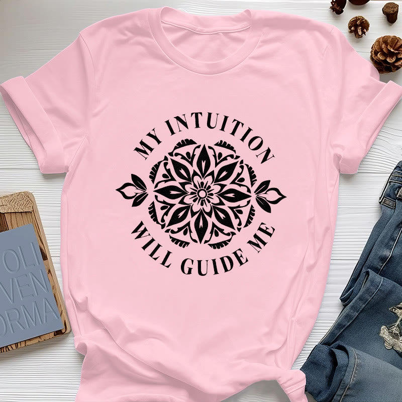T-shirt fleuri Olivenorma « Mon intuition me guidera » - Rose - 2XL - image 13