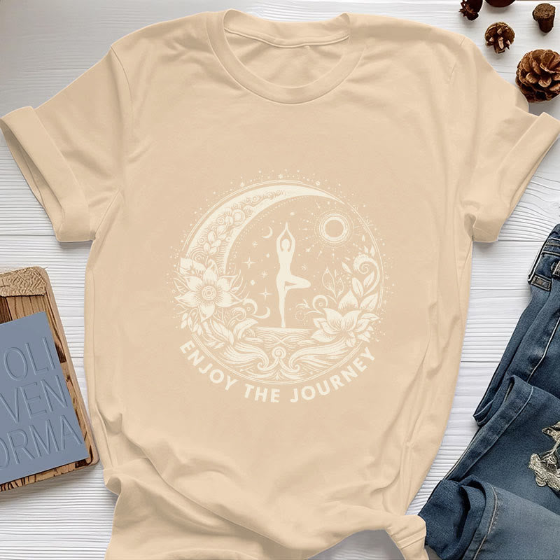 T-shirt de yoga spirituel Olivenorma « PROFITEZ DU VOYAGE » - Jaune - 2XL - image 11