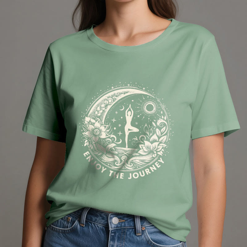 T-shirt de yoga spirituel Olivenorma « PROFITEZ DU VOYAGE » - image 1