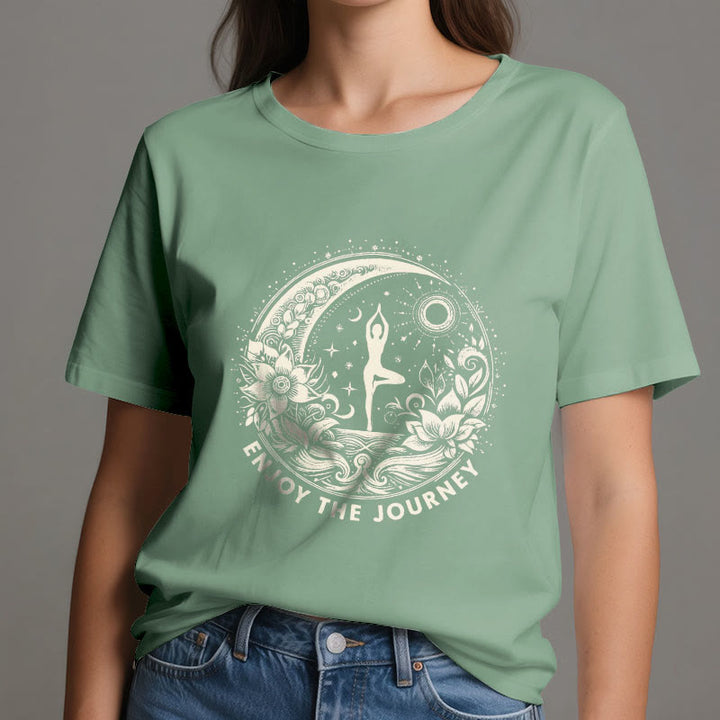 T-shirt de yoga spirituel Olivenorma « PROFITEZ DU VOYAGE » - image 1