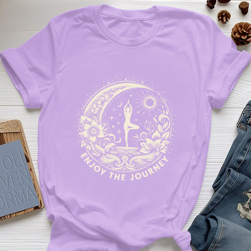 T-shirt de yoga spirituel Olivenorma « PROFITEZ DU VOYAGE » - Violet - 2XL - image 18