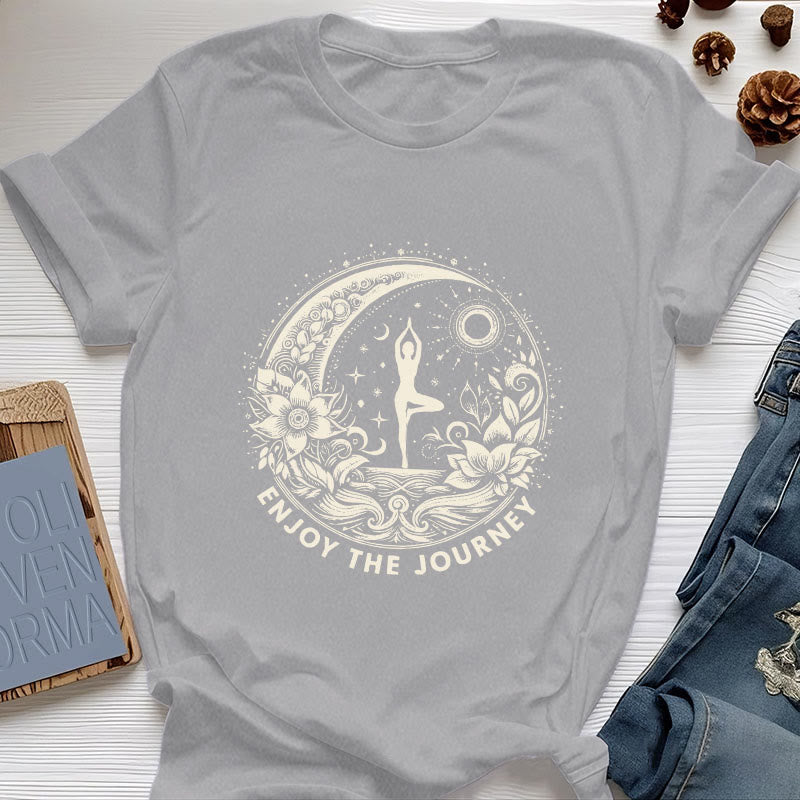 T-shirt de yoga spirituel Olivenorma « PROFITEZ DU VOYAGE » - Gris - 2XL - image 9