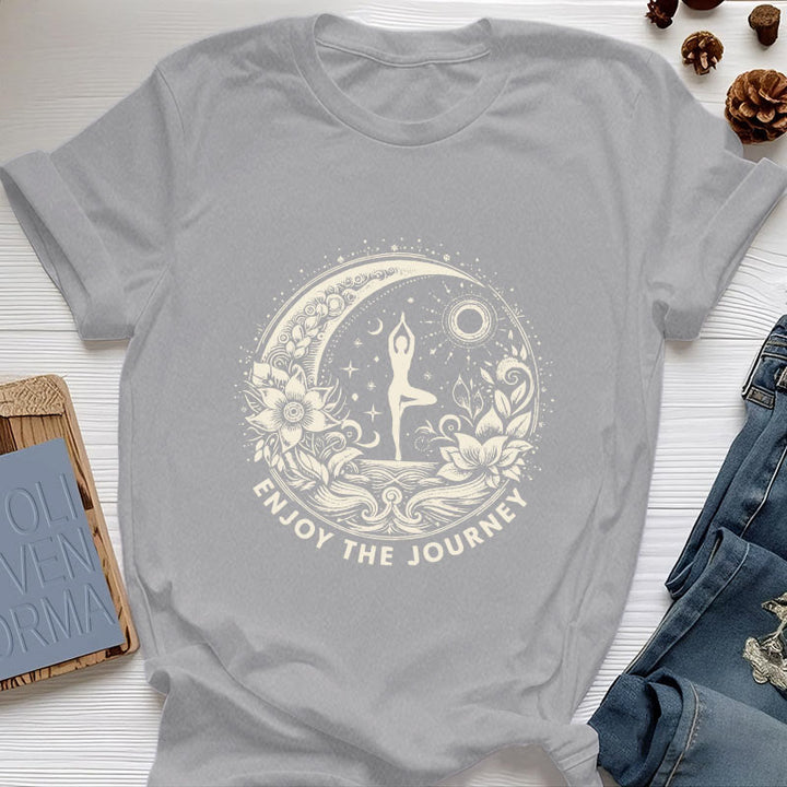 T-shirt de yoga spirituel Olivenorma « PROFITEZ DU VOYAGE » - Gris - 2XL - image 9