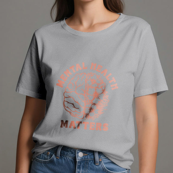 T-shirt en coton inspirant Olivenorma « LA SANTÉ MENTALE COMPTE » - image 11