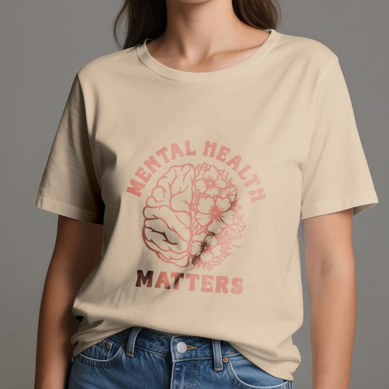 T-shirt en coton inspirant Olivenorma « LA SANTÉ MENTALE COMPTE » - image 13