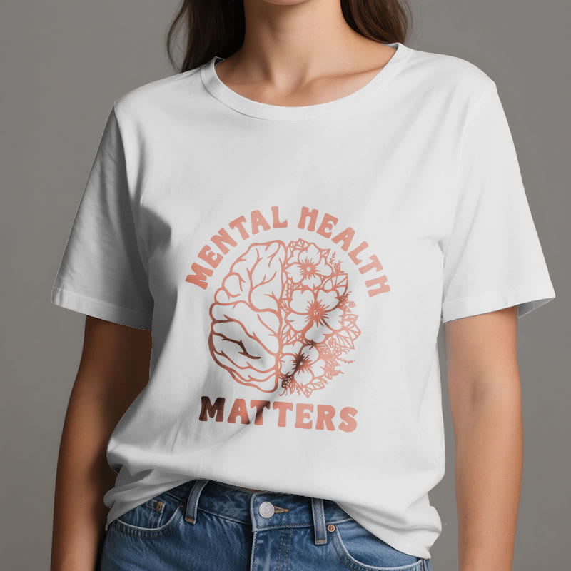 T-shirt en coton inspirant Olivenorma « LA SANTÉ MENTALE COMPTE » - image 6