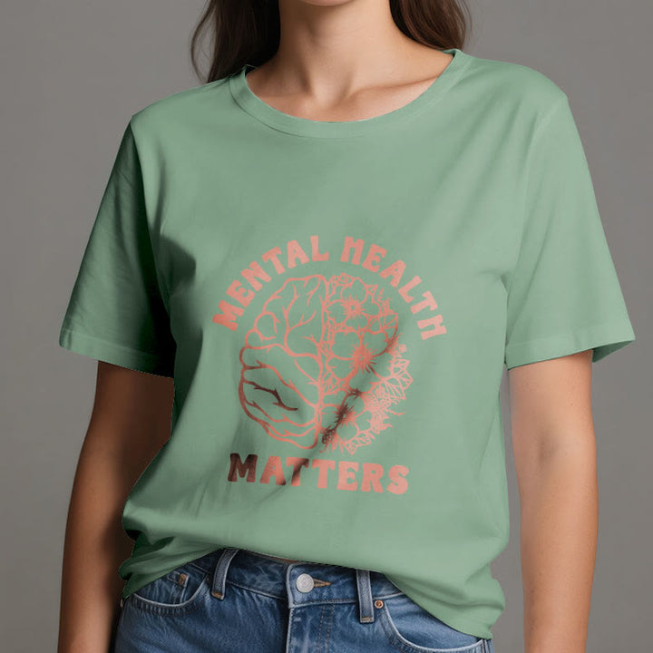 T-shirt en coton inspirant Olivenorma « LA SANTÉ MENTALE COMPTE » - image 19