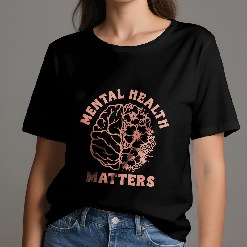 T-shirt en coton inspirant Olivenorma « LA SANTÉ MENTALE COMPTE » - image 8