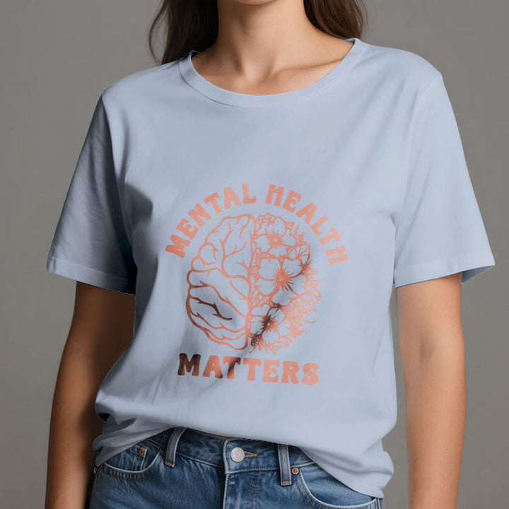 T-shirt en coton inspirant Olivenorma « LA SANTÉ MENTALE COMPTE » - image 14