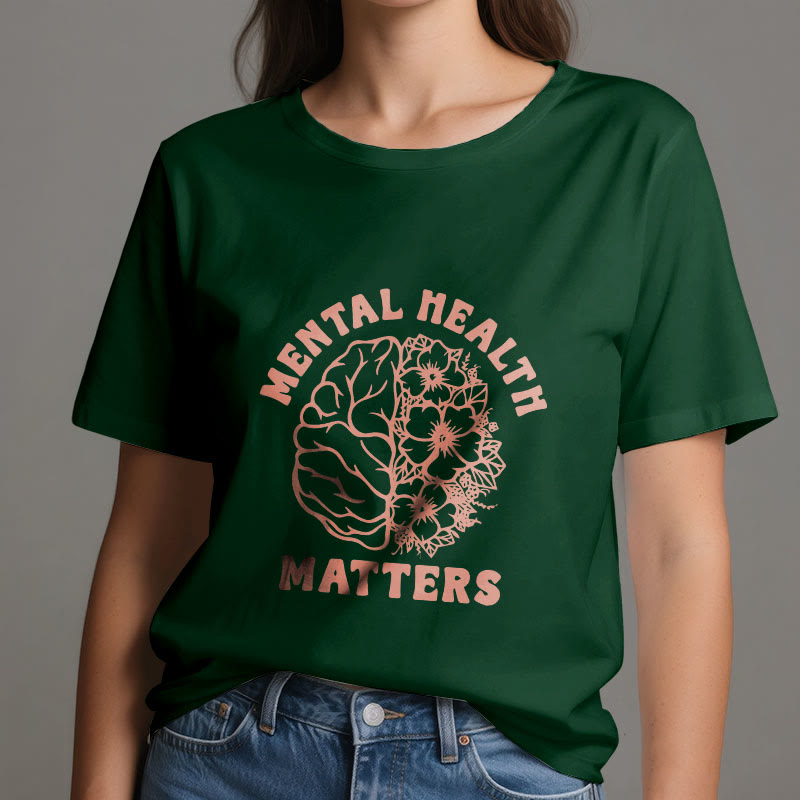 T-shirt en coton inspirant Olivenorma « LA SANTÉ MENTALE COMPTE » - image 21