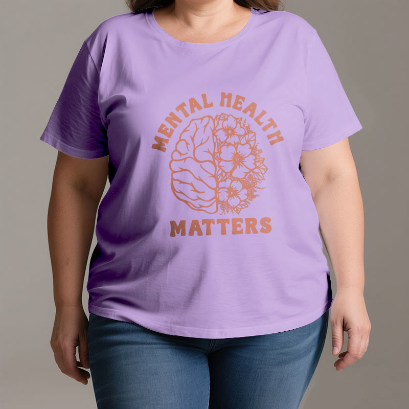 T-shirt en coton inspirant Olivenorma « LA SANTÉ MENTALE COMPTE » - image 3
