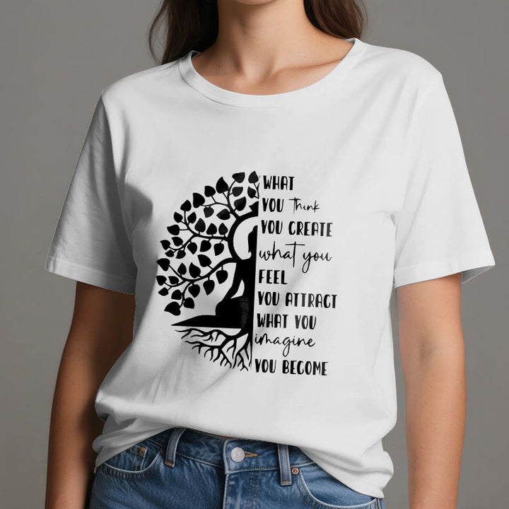 T-shirt en coton Olivenorma Arbre de vie Yoga Méditation - image 6