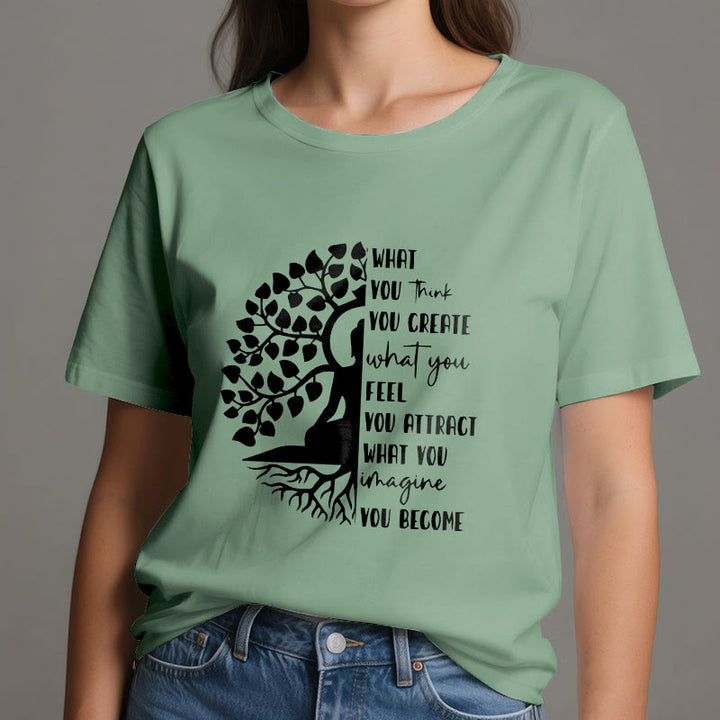 T-shirt en coton Olivenorma Arbre de vie Yoga Méditation - image 2