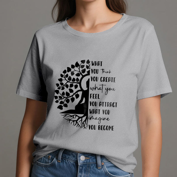 T-shirt en coton Olivenorma Arbre de vie Yoga Méditation - image 10