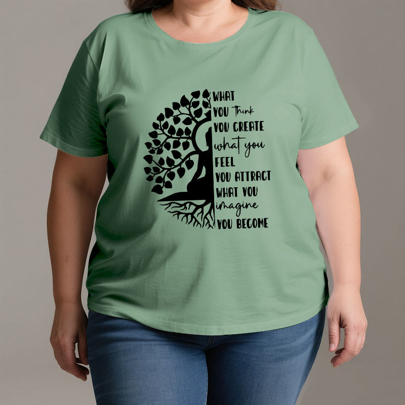 T-shirt en coton Olivenorma Arbre de vie Yoga Méditation - image 3