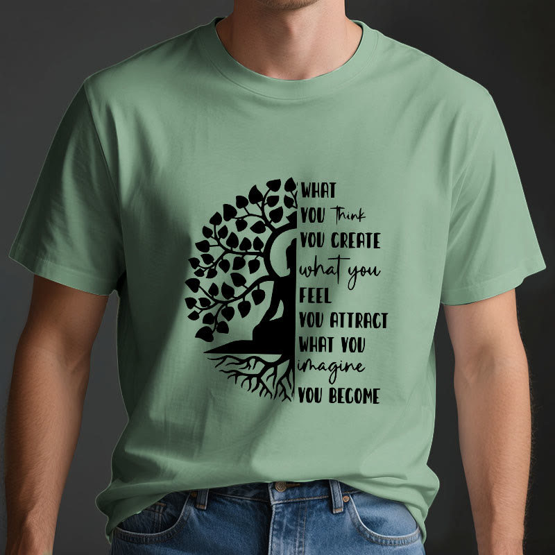 T-shirt en coton Olivenorma Arbre de vie Yoga Méditation - image 4